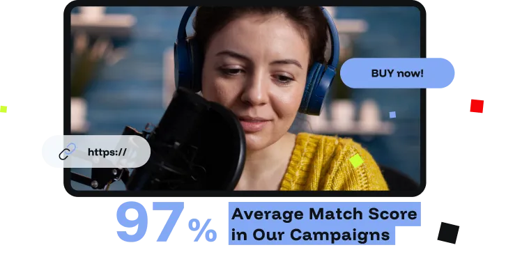 Influencer promoting a product with an affiliate link during livestream.